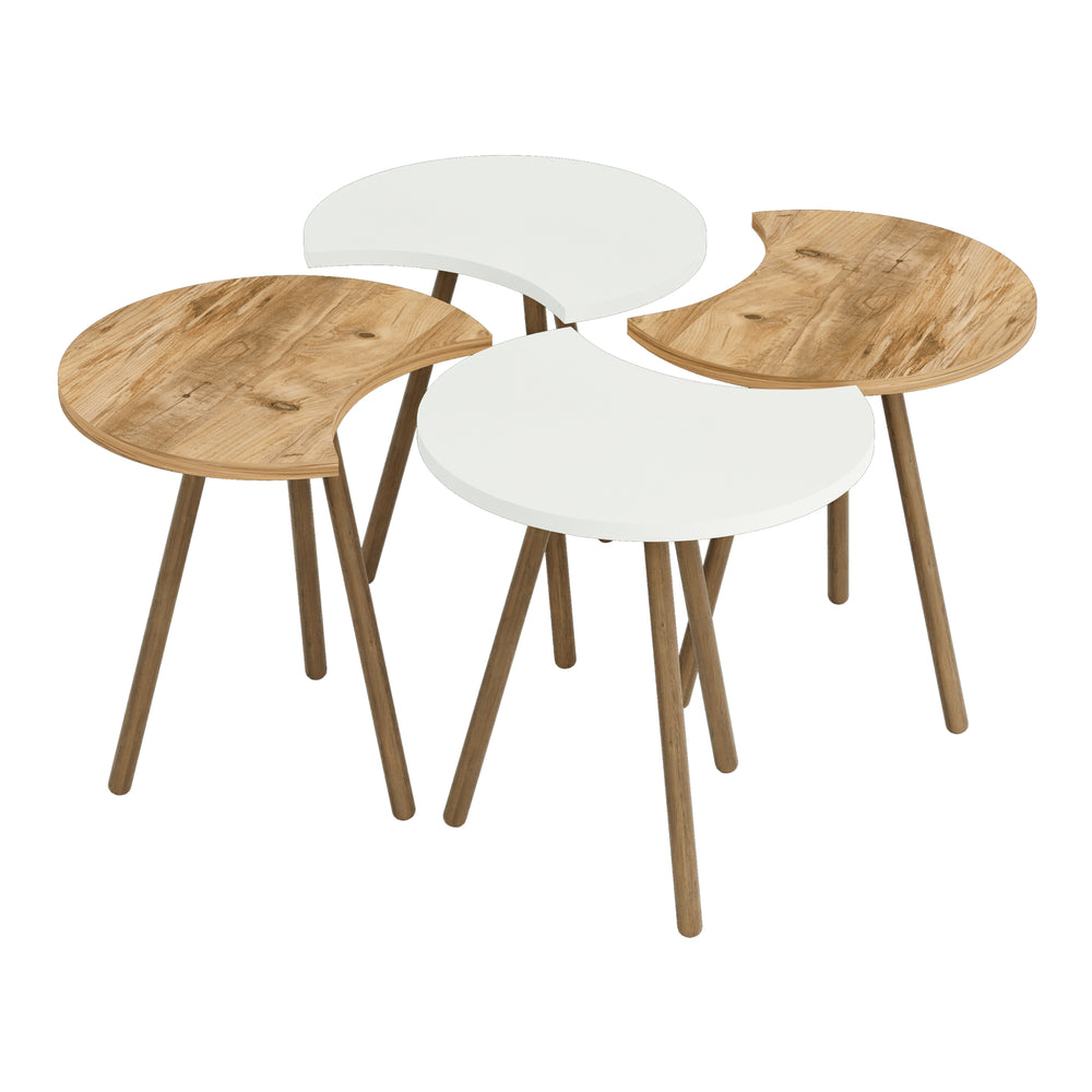 Table basse Højer en lot de 4 48 x 45 x 32 cm coloris assortis [en.casa] - premiumXL