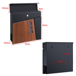 [en.casa] Brievenbus Alfstedt 37x37x10,5 cm - 3 varianten