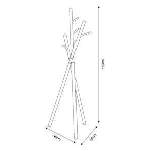 Portemanteau Laerdal acier 172 x 49 x 49 cm [en.casa] 