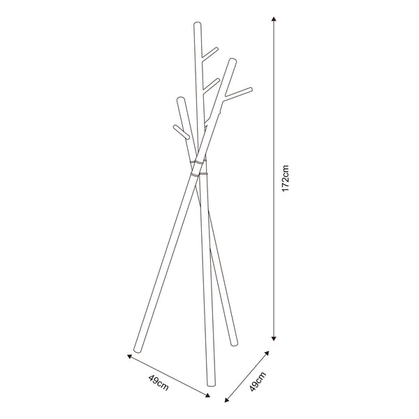 Portemanteau Laerdal acier 172 x 49 x 49 cm [en.casa] 