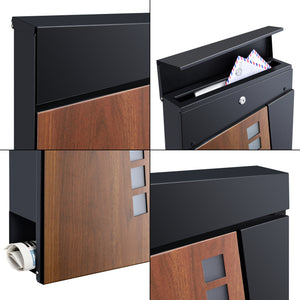 [en.casa] Brievenbus Alfstedt 37x37x10,5 cm - 3 varianten