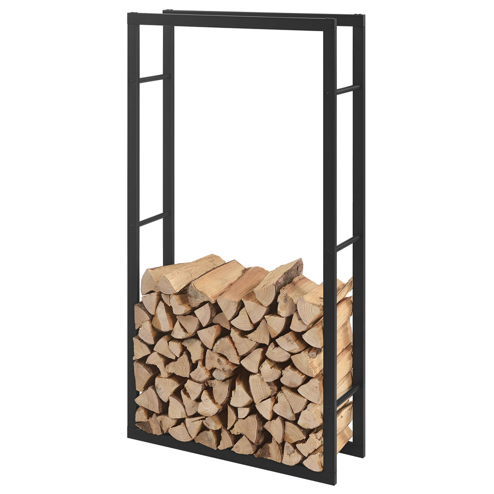 Rangement à bois de cheminée Kasan noir en différentes couleurs en.casa - premiumXL
