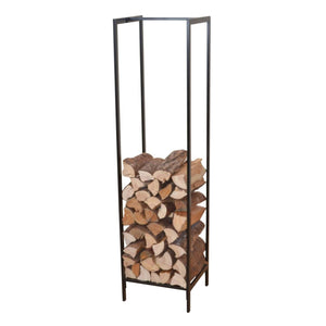 Kaminholzregal Taarbæk 140x35x35cm Zwart [en.casa] - premiumXL