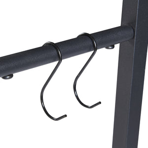 [en.casa] Brandhout rek Kasan houtopslag verstelbaar zwart - 2 varianten