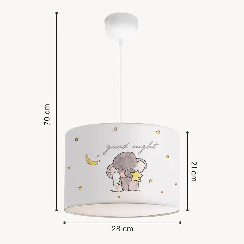 Croquis coté Suspension Rugby pour enfant E27 70 cm [lux.pro]