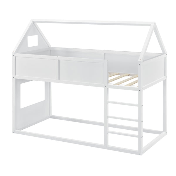 Kinderbed hoogslaper huisbed 209x99x175 cm - verschillende kleuren