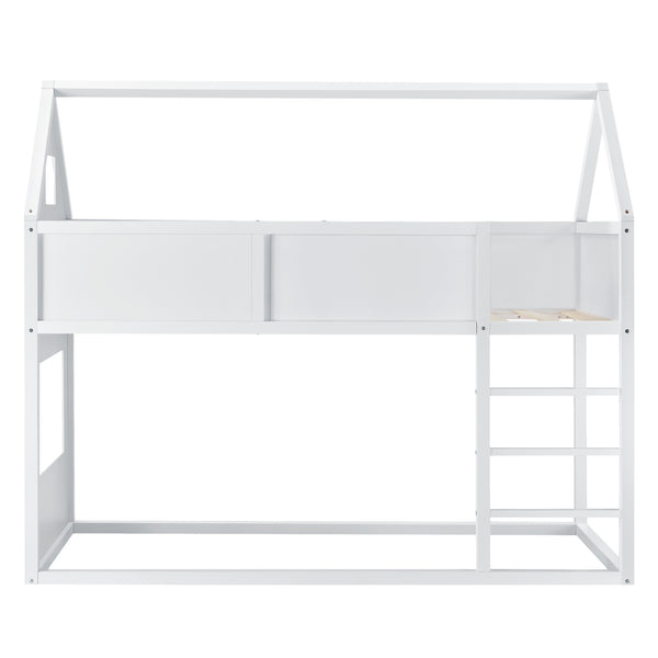 Kinderbed hoogslaper huisbed 209x99x175 cm - verschillende kleuren