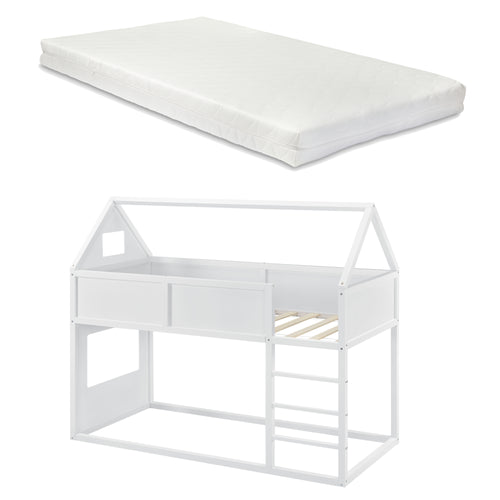 Kinderbed hoogslaper incl. matras 209x99x175 cm - verschillende kleuren