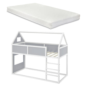 Kinderbed hoogslaper incl. matras 209x99x175 cm - verschillende kleuren