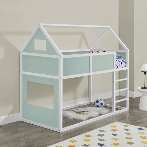 Kinderbed hoogslaper huisbed 209x99x175 cm - verschillende kleuren
