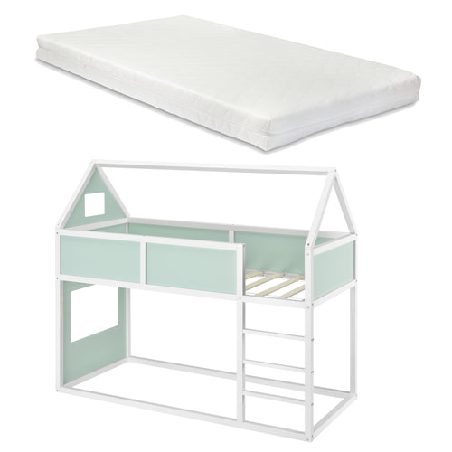 Kinderbed hoogslaper incl. matras 209x99x175 cm - verschillende kleuren