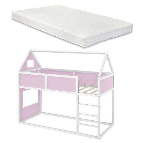 Kinderbed hoogslaper incl. matras 209x99x175 cm - verschillende kleuren