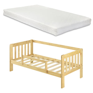 Lit d'enfant Design avec Barrière Anti-Chute Construction Robuste avec Matelas Bois de Pin Contreplaqué [en.casa] [neu.haus]