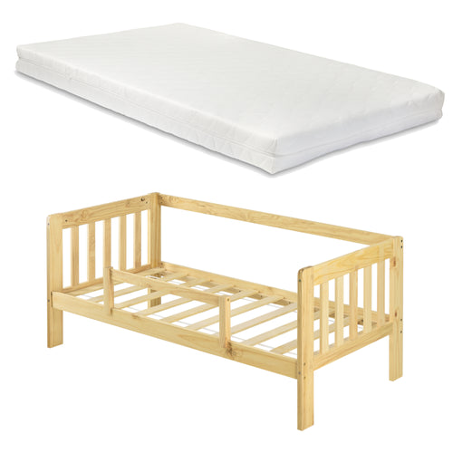 Lit d'enfant Design avec Barrière Anti-Chute Construction Robuste avec Matelas Bois de Pin Contreplaqué [en.casa] [neu.haus]