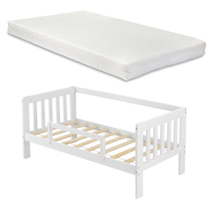 Lit d'enfant Design avec Barrière Anti-Chute Construction Robuste avec Matelas Bois de Pin Contreplaqué [en.casa] [neu.haus]