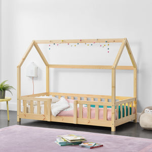 Kinderbed Sisimiut met uitvalbeveiliging en bedbodem [en.casa]