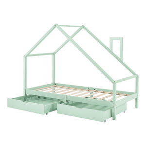 Kinderbed Assling met 2 lades 206x97x162 cm - 4 varianten