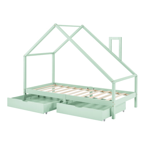 Kinderbed Assling met 2 lades 206x97x162 cm - 4 varianten