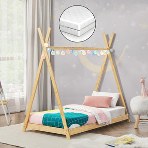 Lit enfant Vimpeli avec matelas bambou en différentes tailles [en.casa] - premiumXL