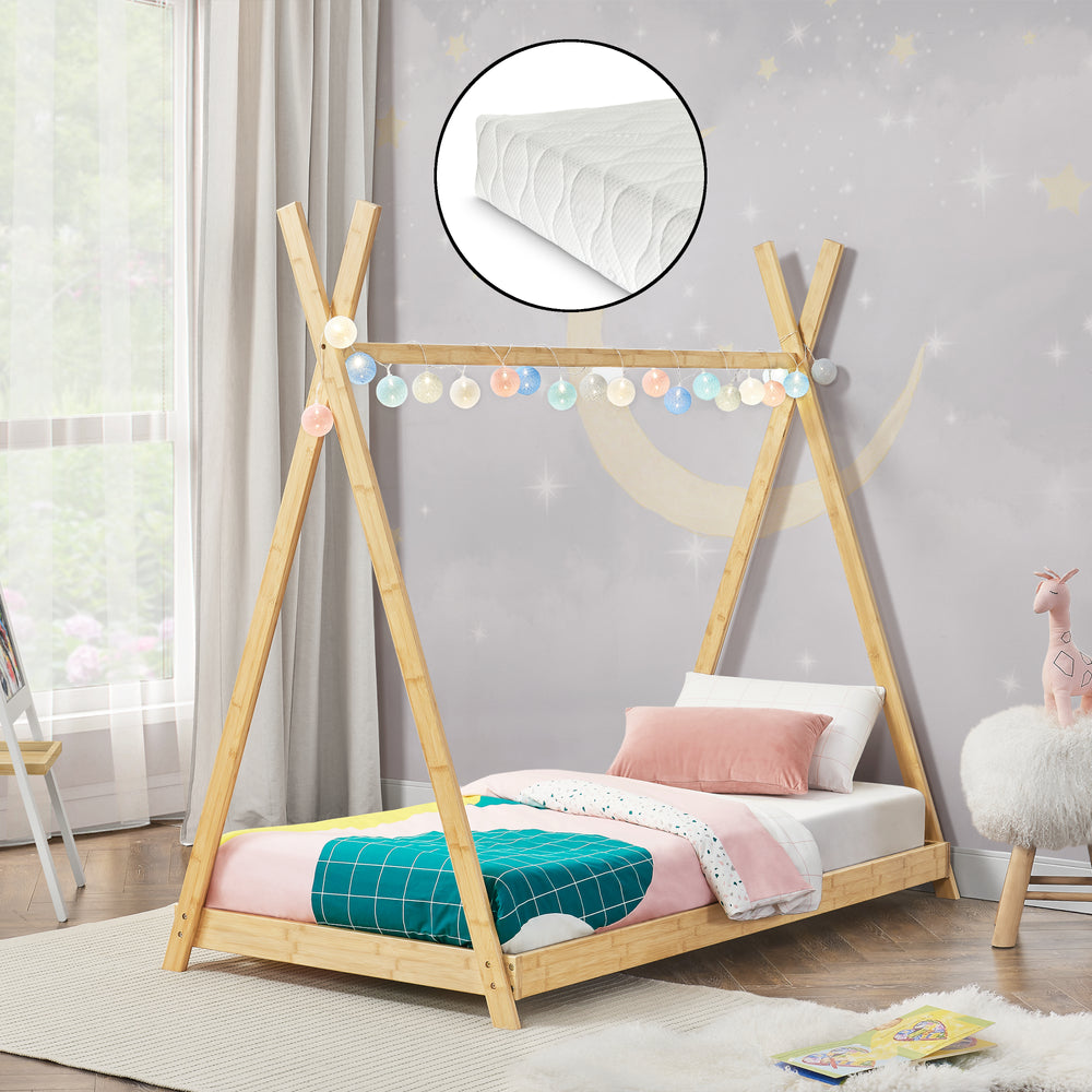 Kinderbed Vimpeli met matras Bamboe in verschillende maten [en.casa] - premiumXL