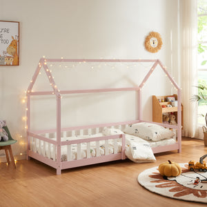 Kinderbed Hesel huisbed met uitvalbeveiliging [en.casa]