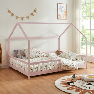 Kinderbed Hesel huisbed met uitvalbeveiliging [en.casa]