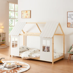 Halfopen kinderbed Tostedt div. maten en kleuren [en.casa] - premiumXL