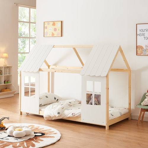 Halfopen kinderbed Tostedt div. maten en kleuren [en.casa] - premiumXL