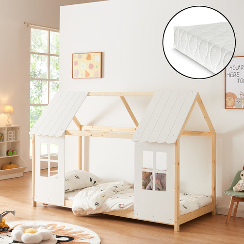 Halboffenes Kinderbett Tostedt met matras [en.casa] - premiumXL