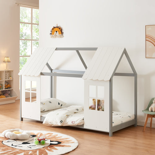 Halfopen kinderbed Tostedt div. maten en kleuren [en.casa] - premiumXL