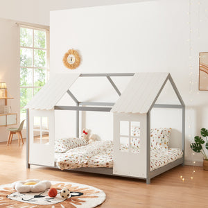 Halfopen kinderbed Tostedt div. maten en kleuren [en.casa] - premiumXL