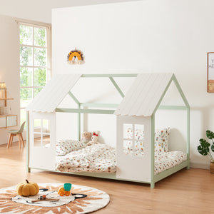 Halfopen kinderbed Tostedt div. maten en kleuren [en.casa] - premiumXL
