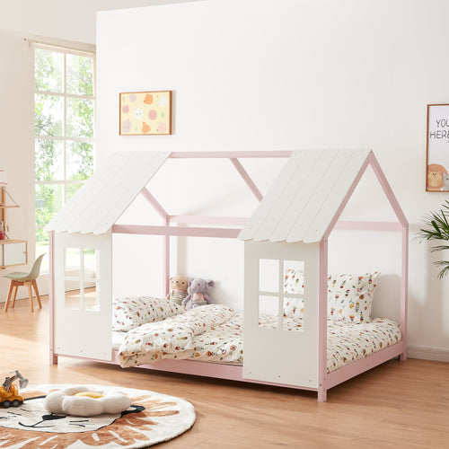 Halfopen kinderbed Tostedt div. maten en kleuren [en.casa] - premiumXL