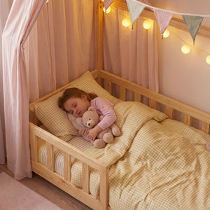 Kinderbed Hesel huisbed met uitvalbeveiliging [en.casa]