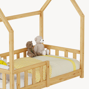 Kinderbed Hesel huisbed met uitvalbeveiliging [en.casa]