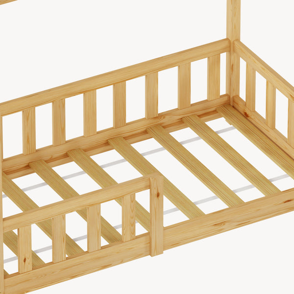 Kinderbed Hesel huisbed met uitvalbeveiliging [en.casa]