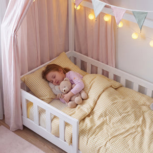 Kinderbed Hesel huisbed met uitvalbeveiliging [en.casa]