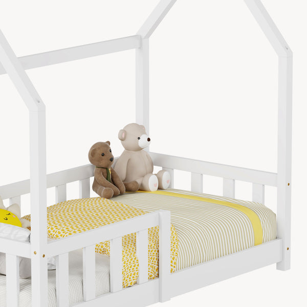 Kinderbed Hesel huisbed met uitvalbeveiliging [en.casa]