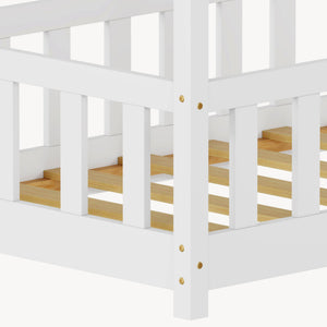 Kinderbed Hesel huisbed met uitvalbeveiliging [en.casa]
