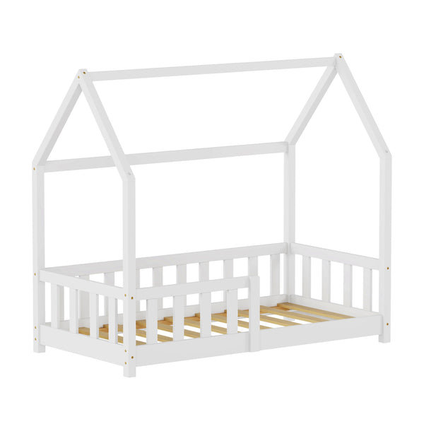 Kinderbed Hesel huisbed met uitvalbeveiliging [en.casa]