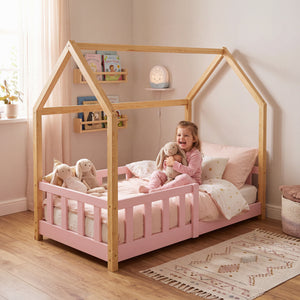 Kinderbed Hesel huisbed met uitvalbeveiliging [en.casa]
