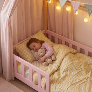 Kinderbed Hesel huisbed met uitvalbeveiliging [en.casa]