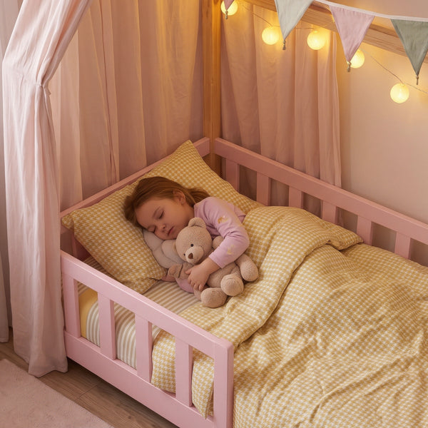 Kinderbed Hesel huisbed met uitvalbeveiliging [en.casa]
