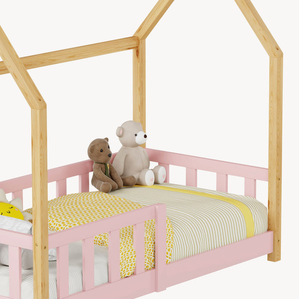 Kinderbed Hesel huisbed met uitvalbeveiliging [en.casa]