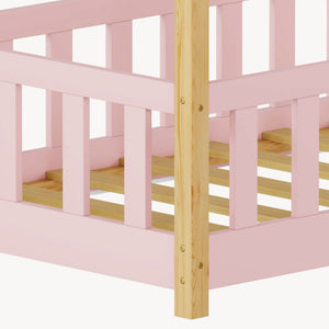 Kinderbed Hesel huisbed met uitvalbeveiliging [en.casa]