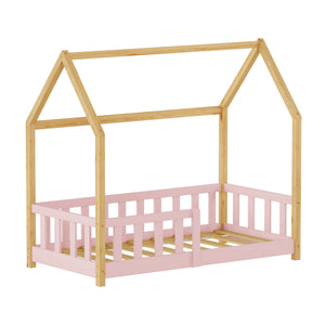 Kinderbed Hesel huisbed met uitvalbeveiliging [en.casa]