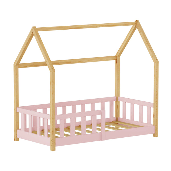 Kinderbed Hesel huisbed met uitvalbeveiliging [en.casa]