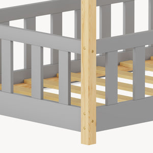 Kinderbed Hesel huisbed met uitvalbeveiliging [en.casa]