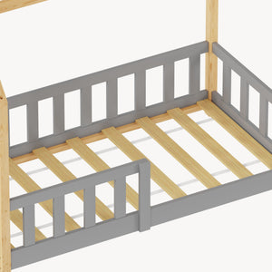 Kinderbed Hesel huisbed met uitvalbeveiliging [en.casa]