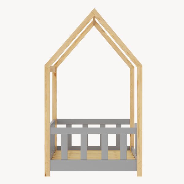 Kinderbed Hesel huisbed met uitvalbeveiliging [en.casa]